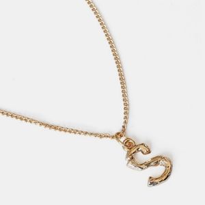 Letter "S" Pendant Necklace